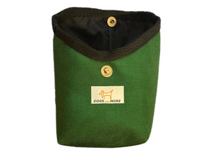 Taschentasche - Leckerlietasche für die Tasche, schwarz / grün - best4dogs.de